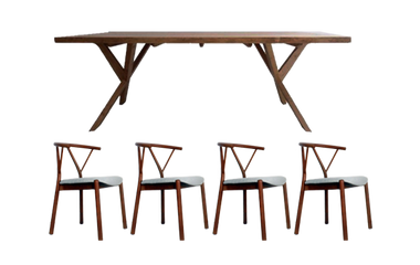 BENNÅ DINING TABLE + 4 PCS ÅNTTO CHAIR